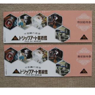 トリックアート美術館　招待券2枚セット(美術館/博物館)