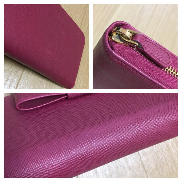 PRADA(プラダ)の【中古】PRADA リボン長財布 レア♡イビスコピンク メンズのファッション小物(長財布)の商品写真