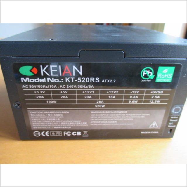 電源ユニット　KT-520RS　KEIAN スマホ/家電/カメラのPC/タブレット(PCパーツ)の商品写真