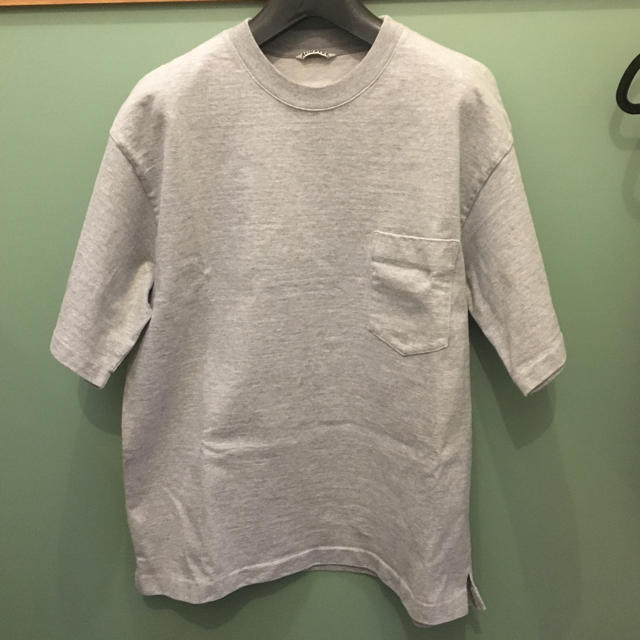 COMOLI(コモリ)のauralee  スタンドアップT 3 TOP GREY メンズのトップス(Tシャツ/カットソー(半袖/袖なし))の商品写真