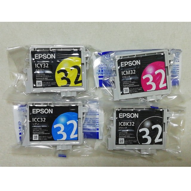 EPSON(エプソン)のEPSON インク　 ICY32 ICM32 ICC32 ICBK32 訳有 スマホ/家電/カメラのPC/タブレット(PC周辺機器)の商品写真