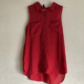 エイチアンドエム(H&M)のノースリーブ ブラウス(シャツ/ブラウス(半袖/袖なし))