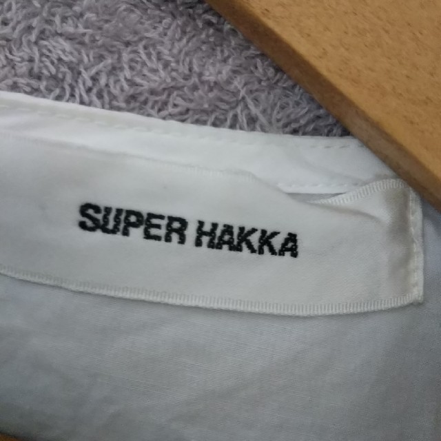 SUPER HAKKA(スーパーハッカ)の前身ごろニット後ろ布巾ブラウス レディースのトップス(シャツ/ブラウス(長袖/七分))の商品写真