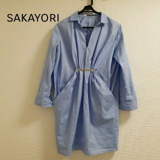 サカヨリ(sakayori)のsakayori シャツワンピース(ひざ丈ワンピース)