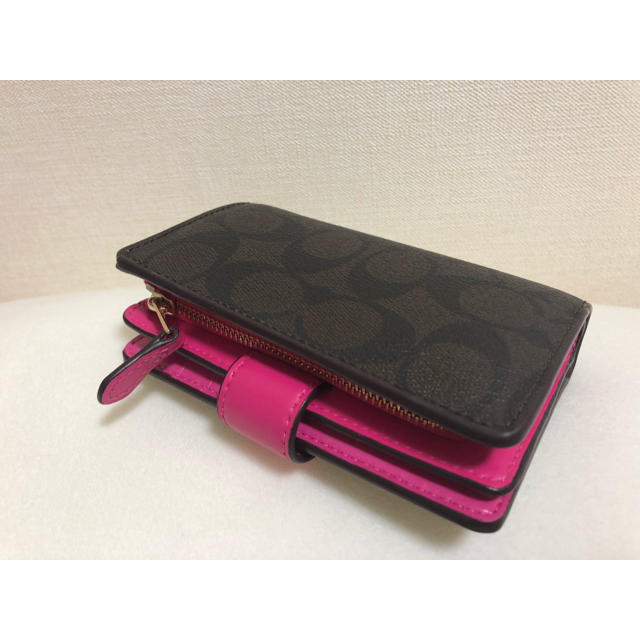 COACH - COACH 財布 ブラウン×ビビットピンクの通販 by も◎'s shop
