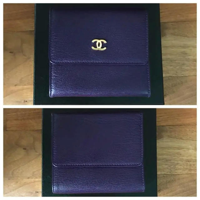 CHANEL(シャネル)の美品 CHANEL シャネル  財布 パープル 二つ折り 紫 ココ CC レディースのファッション小物(財布)の商品写真