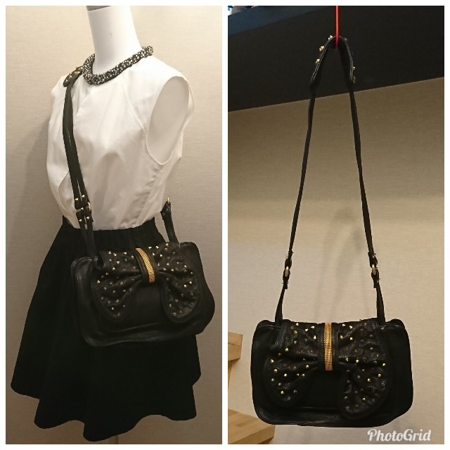 3.1 Phillip Lim(スリーワンフィリップリム)の3.1phillip lim リボン ◯ ショルダー バッグ ◯ 黒 ◯ レディースのバッグ(ショルダーバッグ)の商品写真