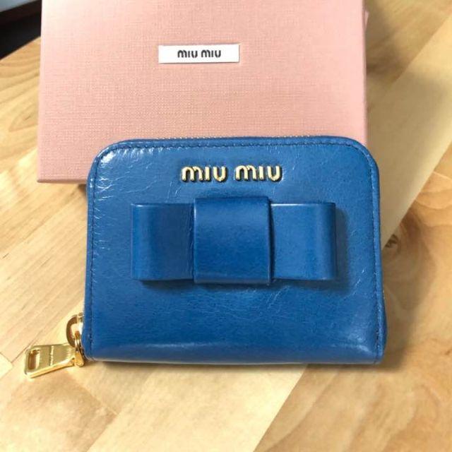 miumiu(ミュウミュウ)の新作品★miu miu　リボン コインケース/ミニウォレット/名刺入れ レディースのファッション小物(コインケース)の商品写真