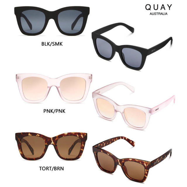 Quay Eyeware Australia(クエイアイウェアオーストラリア)の新品未使用☆QUAY AUSTRALIA サングラス☆ピンク レディースのファッション小物(サングラス/メガネ)の商品写真