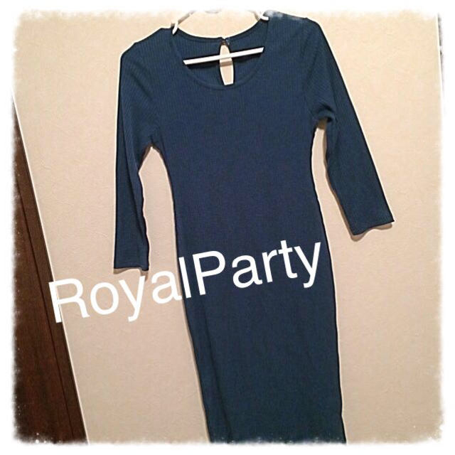 ROYAL PARTY(ロイヤルパーティー)のROYALPARTY カットリブワンピ レディースのワンピース(ロングワンピース/マキシワンピース)の商品写真