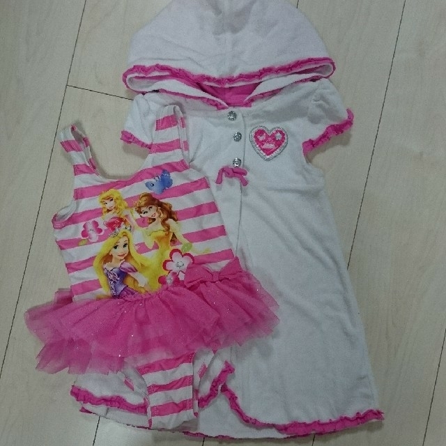 コストコ(コストコ)のDisneyプリンセス水着パーカーワンピースセット キッズ/ベビー/マタニティのキッズ服女の子用(90cm~)(水着)の商品写真