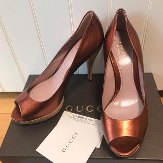 グッチ(Gucci)のほぼ新品★GUCCI革ハイヒール 37(ハイヒール/パンプス)