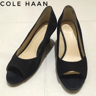 コールハーン(Cole Haan)の【値下げ】コール・ハーン Cole Haan オープントゥパンプス 黒(ハイヒール/パンプス)