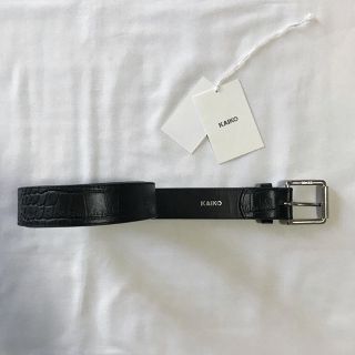 アンユーズド(UNUSED)のKAIKO THE BELT 35 CROCODILE "BLACK" 34(ベルト)