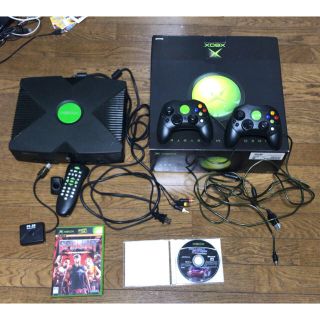 エックスボックス(Xbox)のスパイクアウト 箱付き初代XBOX本体 コントローラー完備セット ＋おまけソフト(家庭用ゲーム機本体)