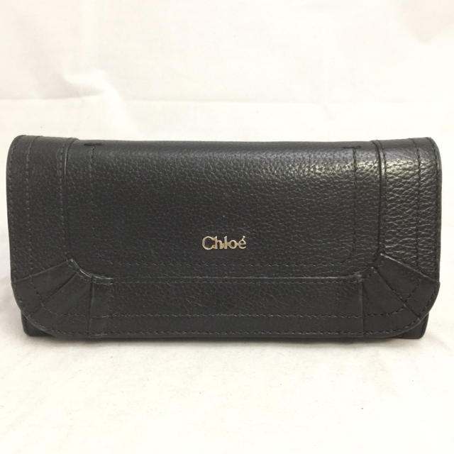 Chloe(クロエ)のCloe クロエ 黒 ブラック エンボスレザー 長財布 レディースのファッション小物(財布)の商品写真