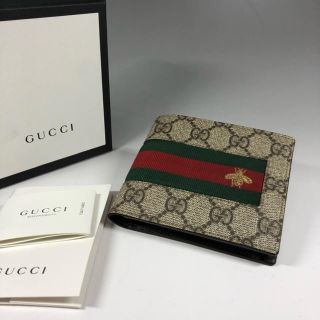 グッチ(Gucci)の新品同様 正規品  GUCCI グッチ スプリーム ウェビング 折財布 S6-5(折り財布)