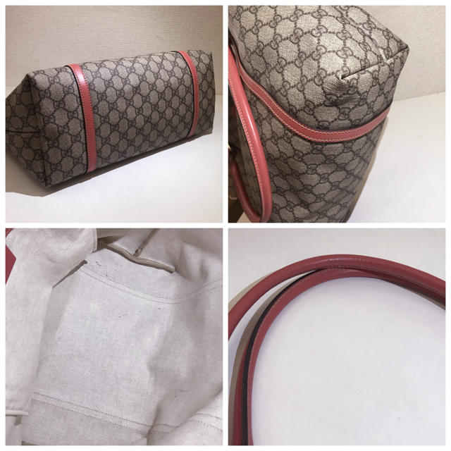 GUCCI トートバッグ ピンク GG柄 美品 GUCCI トートバッグ ピンク GG柄 美品