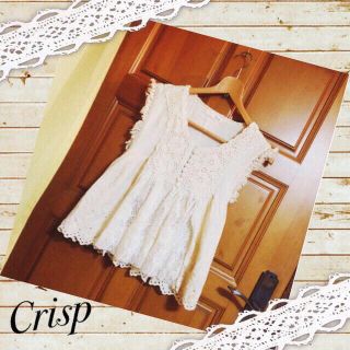 クリスプ(Crisp)のCrisp/Cream＊リメイクトップス(カットソー(半袖/袖なし))