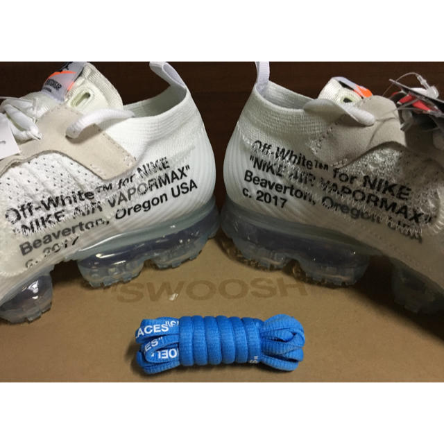 NIKE(ナイキ)の国内 OFF WHITE×NIKE AIR VAPORMAX FK 納品書原本付 メンズの靴/シューズ(スニーカー)の商品写真