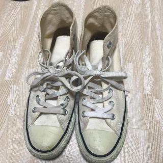 コンバース(CONVERSE)のコンバース ハイカット 白 24.5センチ(スニーカー)