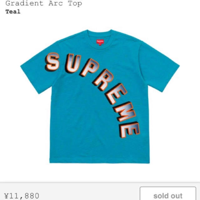 美品 Supreme アーチロゴ 18SS Gradient Arc Top