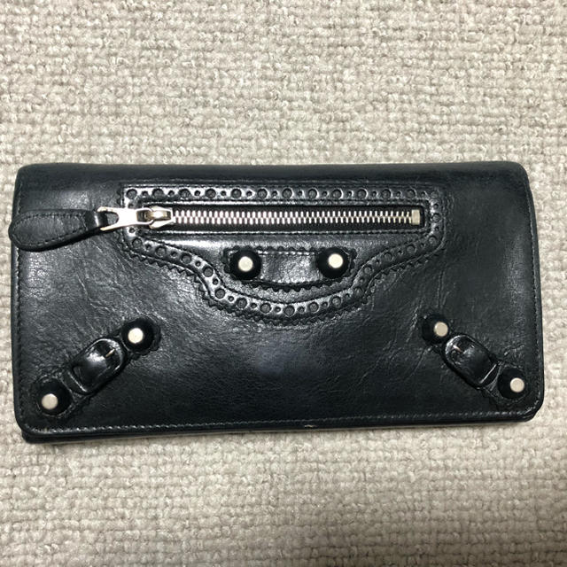 Balenciaga(バレンシアガ)のBALENCIAGA バレンシアガ 長財布 財布 皮 黒 BLACK レディースのファッション小物(財布)の商品写真