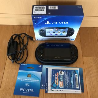 プレイステーションヴィータ(PlayStation Vita)のPSVITA本体 メモリーカード他おまけ付き(携帯用ゲーム機本体)