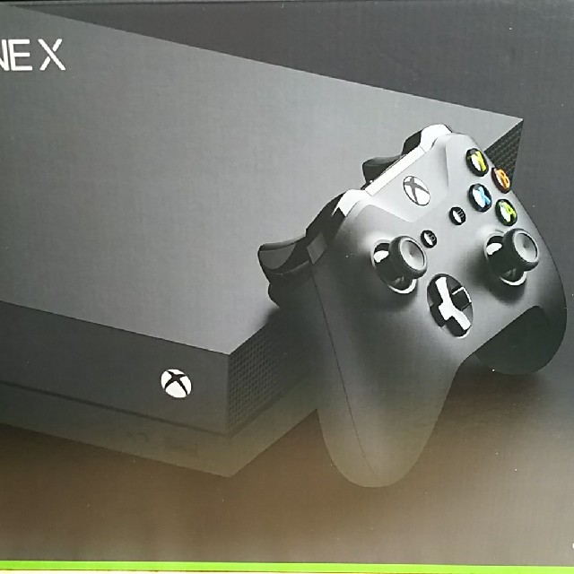 家庭用ゲーム機本体xbox one X 1TB CYV-00015 新古美品 縦置きスタンド付き