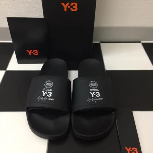 新品18SS UK11 Y-3 ロゴ シャワーサンダル ヨウジヤマモト ブラック