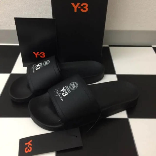 Y-3(ワイスリー)の新品18SS UK11 Y-3 ロゴ シャワーサンダル ヨウジヤマモト ブラック メンズの靴/シューズ(サンダル)の商品写真