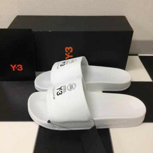 Y-3(ワイスリー)の新品18SS UK10 Y-3 ロゴ シャワーサンダル ヨウジヤマモト ホワイト メンズの靴/シューズ(サンダル)の商品写真