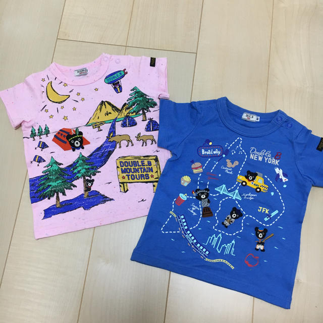 DOUBLE.B(ダブルビー)の専用 水通しのみ tシャツ  キッズ/ベビー/マタニティのベビー服(~85cm)(Ｔシャツ)の商品写真