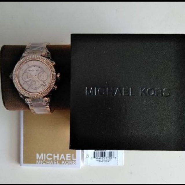 Michael Kors(マイケルコース)のマイケルコース時計　白バンド　ブランドウォッチ　MK5896 新品　箱付電池入 レディースのファッション小物(腕時計)の商品写真