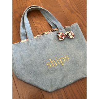 シップス(SHIPS)のSHIPS シップス 花柄 裏地リバティプリント デニム トートバッグ (トートバッグ)