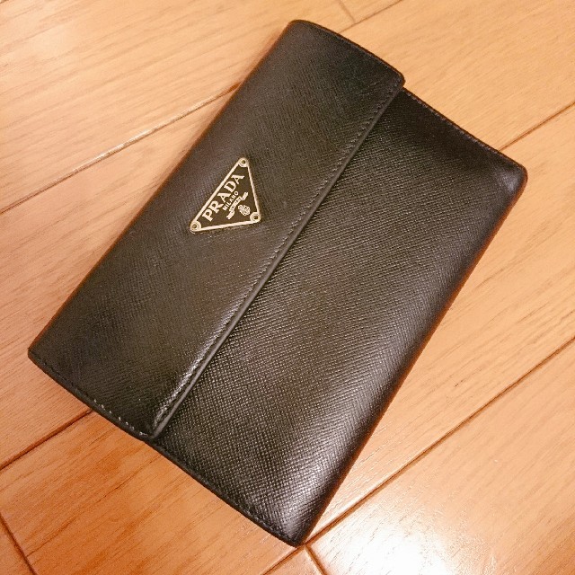 PRADA(プラダ)の正規品♡PRADA 折り畳み財布 ブラック メンズのファッション小物(折り財布)の商品写真