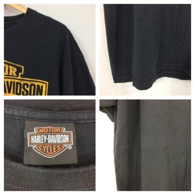 Harley Davidson(ハーレーダビッドソン)のハーレーダヴィッドソン Tシャツ 黒 ギター USED 160722 メンズのトップス(Tシャツ/カットソー(半袖/袖なし))の商品写真