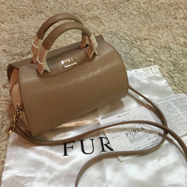 FURLA ミニボストンバッグ(チャーム付)