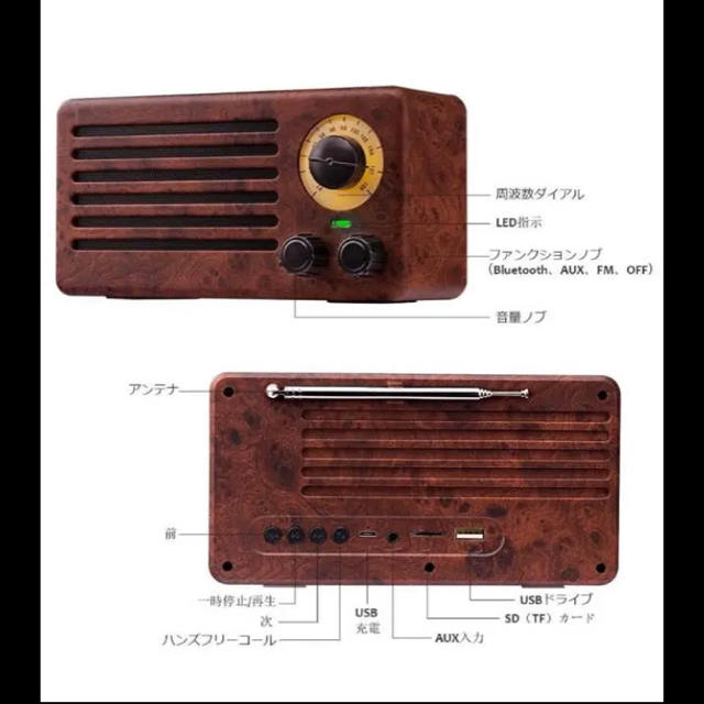 ブルートゥース スピーカー FM ラジオ おしゃれの通販 by ジーニー's shop｜ラクマ