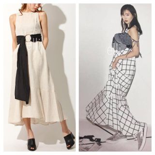 リネン混ベルトセットワンピース