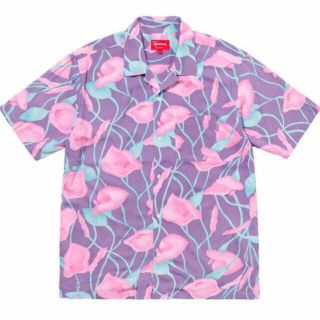 シュプリーム(Supreme)の送料無料 Lサイズ Supreme Lily Rayon Shirt 紫(シャツ)