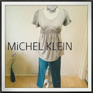 ミッシェルクラン(MICHEL KLEIN)の袖シースルーカットソー♥ミッシェルクラン(カットソー(半袖/袖なし))