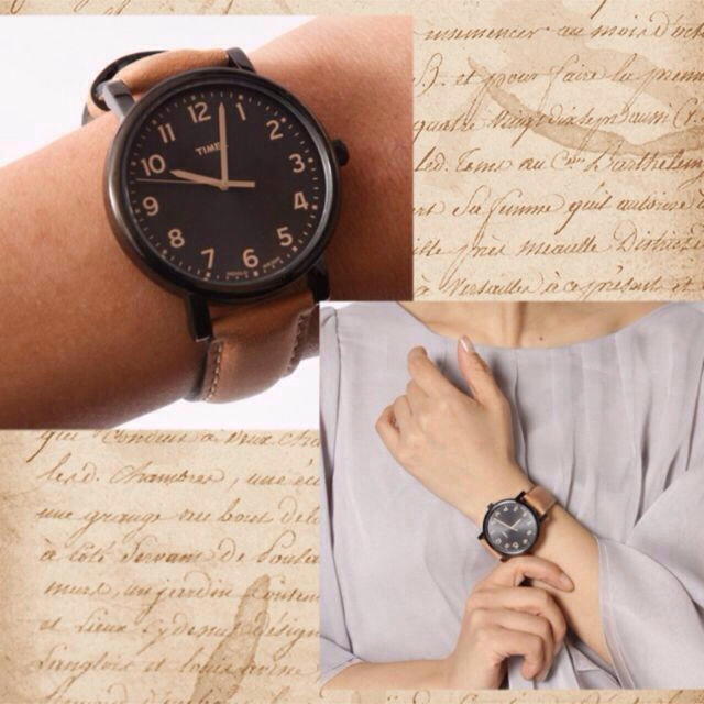 BEAMS BOY(ビームスボーイ)のTIMEXレザーウォッチ レディースのファッション小物(腕時計)の商品写真