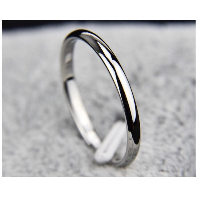 リング 指輪 シンプル チタン シルバー レディースのアクセサリー(リング(指輪))の商品写真