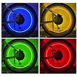 ホイールライト ネオン LED スカル【新品】バイク 自転車 ドクロ ランプ(その他)