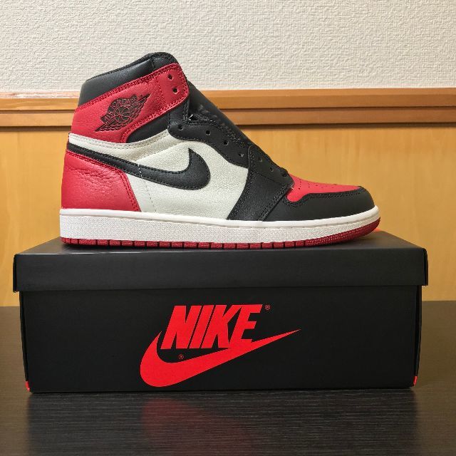 AIR JORDAN 1 RETRO HIGH OG BRED TOE 27cm