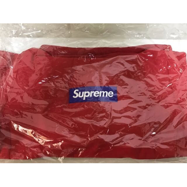 日本に Supreme - L Red Hooded Logo Box Supreme 希少色 パーカー