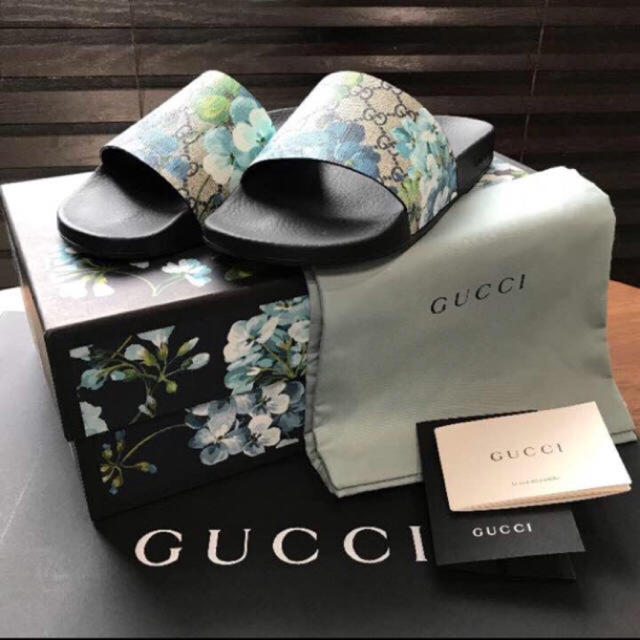 開店記念セール！ GUCCI ブルーブルームスプリント サンダル(メンズ)の