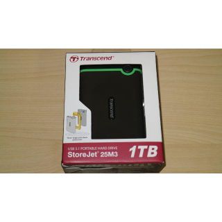 トランセンド(Transcend)の新品 Transcend ポータブルHDD 1TB TS1TSJ25M3S(PC周辺機器)