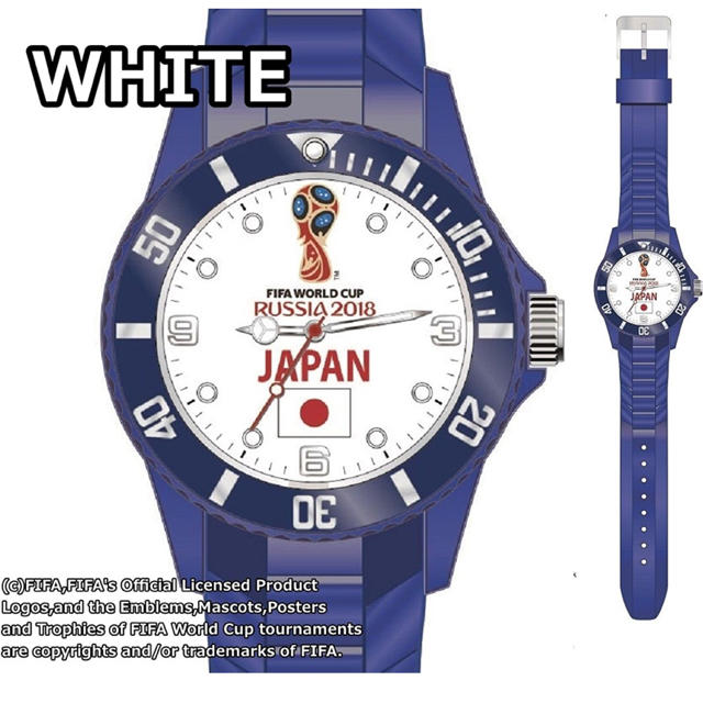 2018年 ワールドカップ W杯ロシア サッカー シリコン 日本代表カラー メンズの時計(腕時計(アナログ))の商品写真